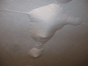 Water damaged ceiling